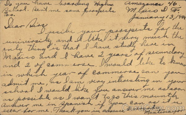 Mexican Postal card with US Censor Cancel Mexico