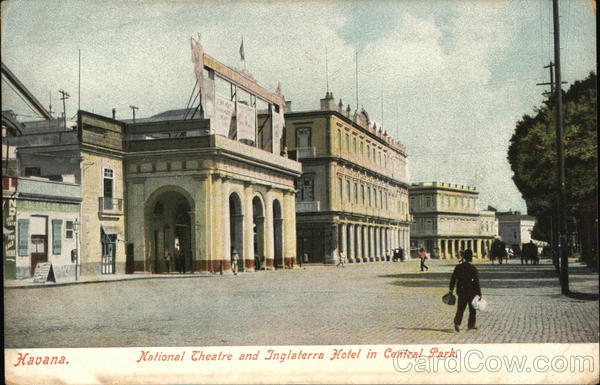 National Theatre and Inglaterra Hotel in Central Park Havana Cuba