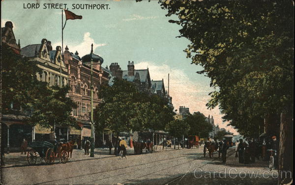 View of Lord Street Southport England Lancashire