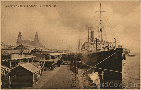 Liner at Landing Stage Liverpool England Merseyside