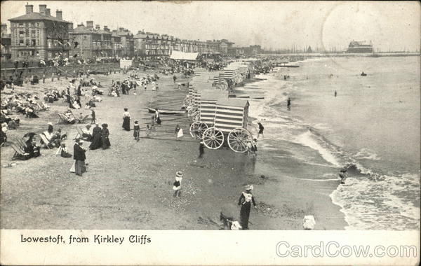 View of Town and Beach From Kirkley Cliffs Lowestoft England