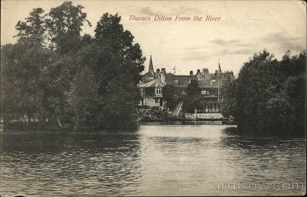 View of Town From the River Thames Ditton England
