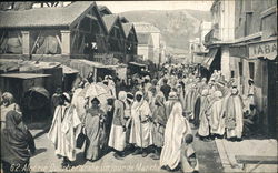 Arab Quarter on Market Day Algeria Africa Postcard Postcard Postcard