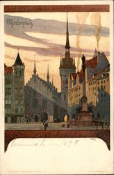 Marienplatz Munich, Germany Postcard Postcard Postcard