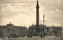 Wellington Monument and Art Gallery Liverpool, England Merseyside Postcard Postcard Postcard