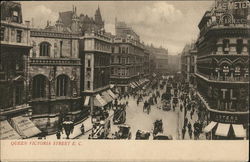 Queen Victoria Street E.C. London, England Postcard Postcard Postcard