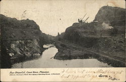 Bas Obispo Cut, Canal Zone Panama Postcard Postcard Postcard