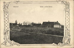 Gruss aus Warmsen - Malerhof; Erste u. dritte Schule Postcard