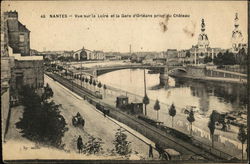 Vue Sur la Loire et la Gare d'Orleans Prise du Chateau Postcard