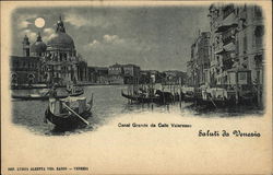Grand Canal and Calle Valaresso Venice, Italy Postcard Postcard Postcard
