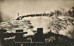 Schwere Hecksee ernes Zerstorers Postcard