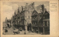 View of Grosvenor Hotel Chester, England Cheshire Postcard Postcard Postcard