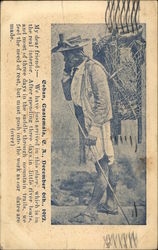 Man Carrying Things in Basket on Back Coban, Guatemala Central America Postcard Postcard Postcard