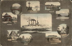 A Tour of Japan from the U.S.S. Missouri Battleships Postcard Postcard Postcard