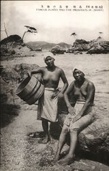 Native Nude Pearl Divers at Toba Bay Shima, Japan Postcard Postcard Postcard