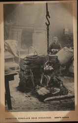 Primitive Fireplace Near Town Postcard