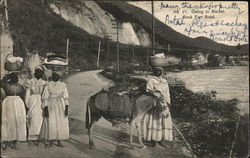 Going to Market. Rock Fort Road Kingston, Jamaica Postcard Postcard Postcard