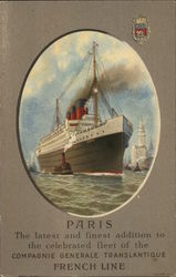 Campagnie Generale Tranlantique - French Line Postcard