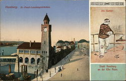 St. Paulie Landungsbrucken; Ein Seebar; Stadt Hamburg an der Elbe Ruen Postcard