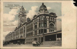 Central Station, Flinders Street Entrance Melbourne, Australia Postcard Postcard Postcard