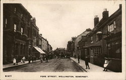 View of Fore Street, Somerset Postcard