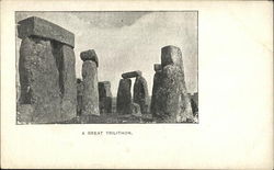 A Great Trilithon - Stonehenge Amesbury, Wiltshire England Postcard Postcard Postcard