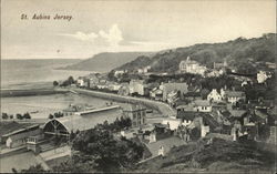 View of St. Aubins UK Jersey Postcard Postcard Postcard