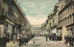 Looking Along Milsom Street Bath, England Postcard Postcard Postcard