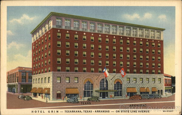 Hotel Grim -Texarkana, Texas - Arkansas - On State Line Avenue