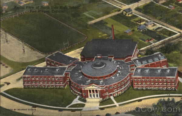 Aerial View of North Side High School Fort Wayne Indiana
