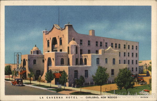 La Caverna Hotel - Gateway to Carlsbad Caverns New Mexico Postcard