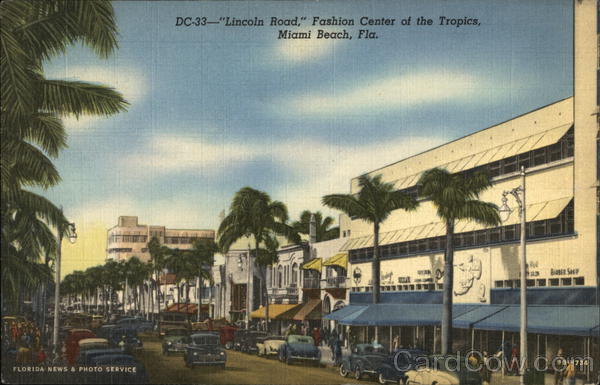 Lincoln Road, Fashion Center of the Tropics Miami Beach Florida