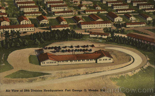 Air View of 29th Division Headquarters Fort Meade Maryland