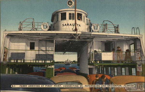 Ferry Arriving at Piney Point Florida