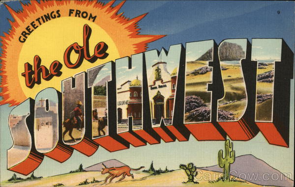 Greetings From the Ole Southwest Large Letter