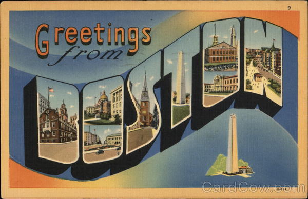 Greetings from Boston Massachusetts