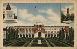 Rice Institute - Lovett Hall, Administration Building Houston, TX Postcard Postcard Postcard