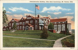 Administration Building, Ohio State Sanatorium Mount Vernon, OH Postcard Postcard Postcard