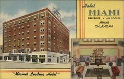 Hotel Miami Oklahoma Postcard Postcard 