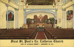 First St. Paul's Evangelical Lutheran Church Postcard