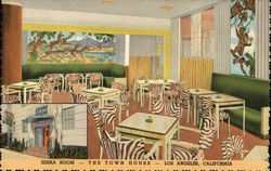 Zebra Room, The Town House Los Angeles, CA Postcard Postcard Postcard
