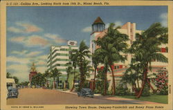 Collins Avenue Looking North from 19th Street Miami Beach, FL Postcard Postcard Postcard