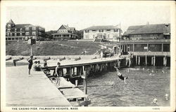 The Casino Pier Falmouth Heights, MA Postcard Postcard Postcard