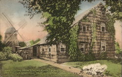 John Howard Payne's Home Sweet Home and The Old Windmill, East Hampton Postcard