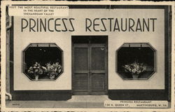 Princess Restaurant, 128 N. Queen St. Martinsburg, WV Postcard Postcard Postcard