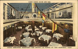 Bernstein's Fish Grotto - Cabin Dining Room and Bar Postcard