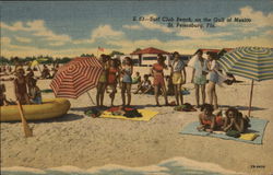 Surf Club Beach St. Petersburg, FL Postcard Postcard Postcard