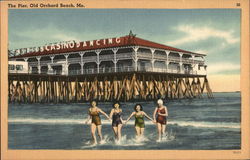 The Pier Old Orchard Beach, ME Postcard Postcard Postcard