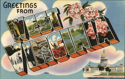 Greetings from West Virginia Postcard Postcard Postcard