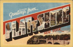 Greetings From Plattsburg, New York Plattsburgh, NY Postcard Postcard Postcard